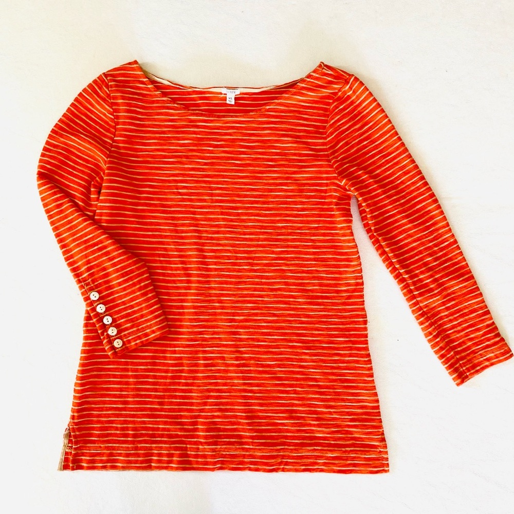 J. Crew Salmon Shirts With White Stripes Size: XS